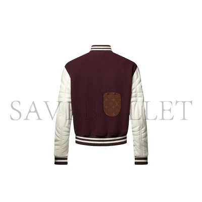 LOUIS VUITTON EMBROIDERED CALFSKIN VARSITY JACKET 1AGJCF